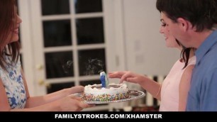 familyStrokes - Fucking  dad While Mom Cooks