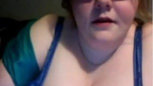 Hot bbw teasing with huge tits and cleavage